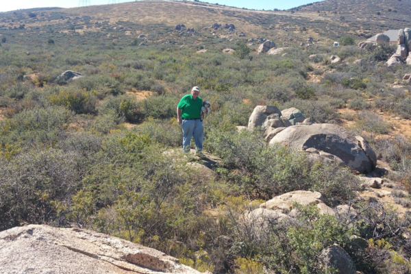 Natural granite outcrop creating a private homesite outlook